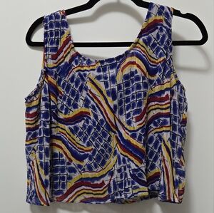 Vintage Colorful Cropped Tank Top